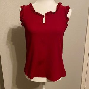 Red sleeveless Dil top